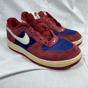 2015 Nike Air Force 1 Low Scissors Kids Sneaker Shoes 3Y Red Blue 596729-626